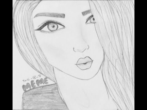 كيف ارسم بنات - اتعلم ازاى ترسم رسمه على شكل بنوته 2336 9