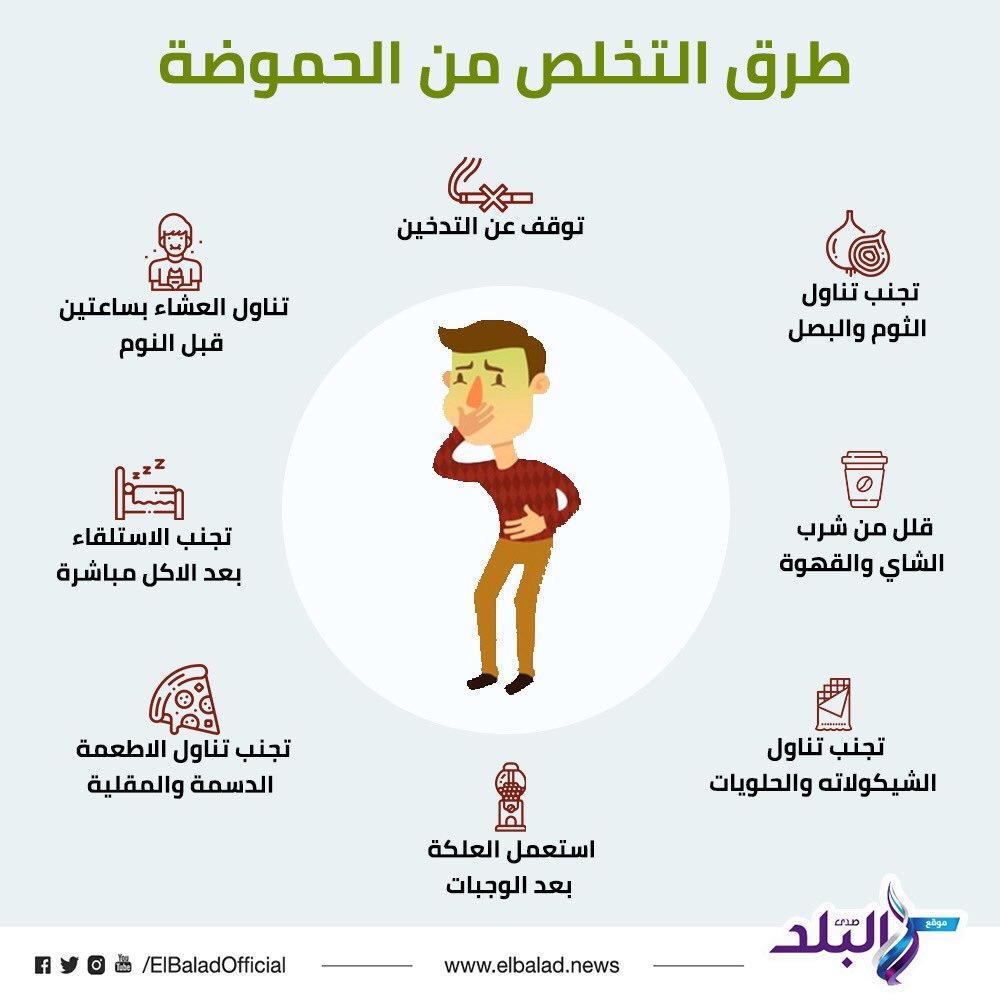 التخلص من الحموضة , تعانى من الحموضه كتير ممكن تعالجها