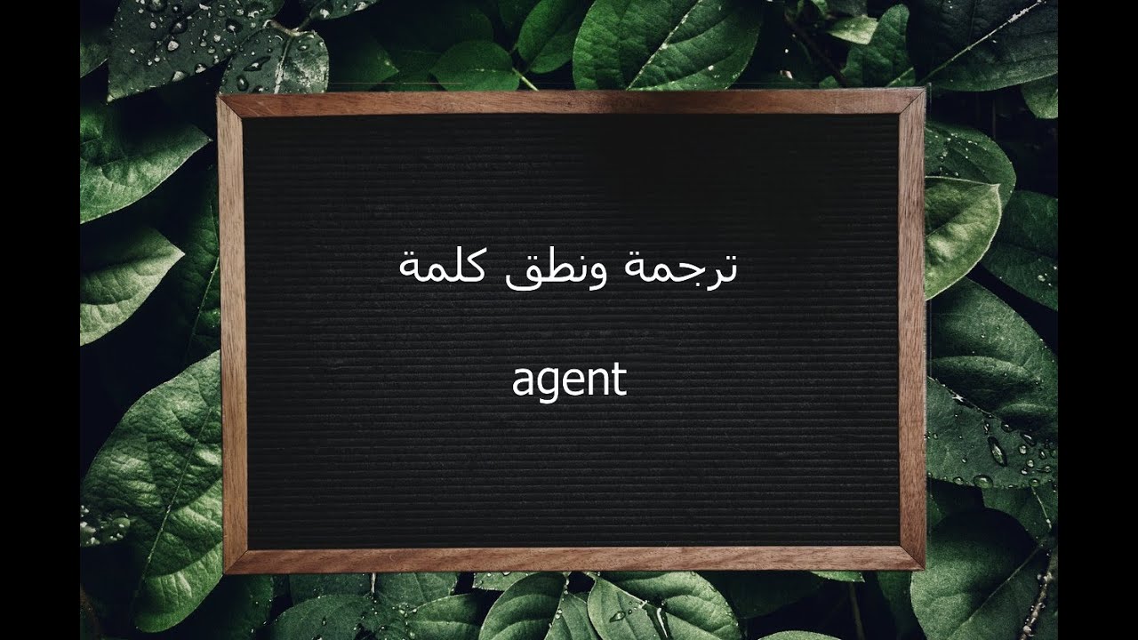 معنى كلمة agent , عايز تعرف معنى الكلمه بالأنجليزى