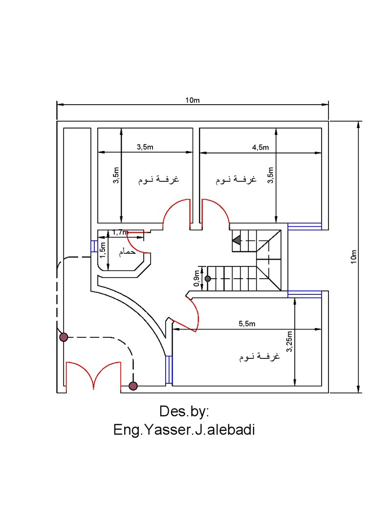 خرائط بيوت 100 متر - استغلال مساحه ١٠٠ متر بذكاء Unnamed File 249