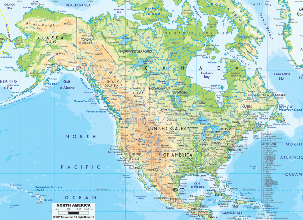 خريطة امريكا الشمالية - تعرف على الخريطة الدقيقة لقارة امريكا الشمالية 3110
